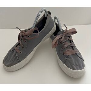 Sperry Top Sider Ribbon Laced‎ Boat Sneakers Gray Women’s 8.5